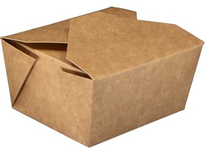 Box na obedy Lunch box 110x90x60mm 600ml kraft BEZ PLASTU (40ks)