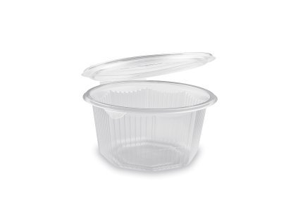 Miska osemhranna priehladna s vieckom 1000ml PP (50ks)