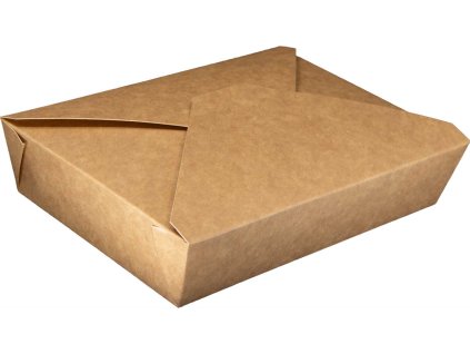 Box na obedy Lunch box kraft 200x140x45mm 1100ml kraft BEZ PLASTU (50ks)