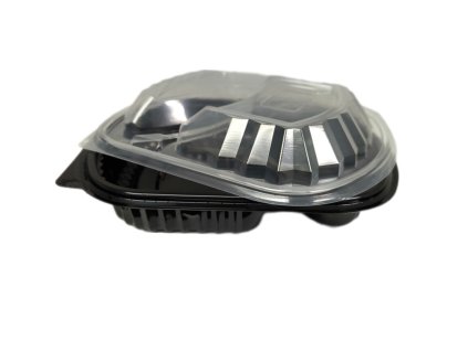 Menu miska PP 240x208x70mm 2B set cierna + trnasparentne viecko (200ks)