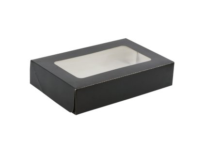 Krabicka na sushi box 220x140x50mm cierna s oknom