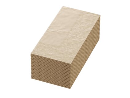 Obrusky 33x33 2-vrst. skladanie 1/8 naturalna hneda DUNI (300ks)