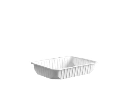Vanicka hranata biela 500ml PP 186x133mm(50ks)