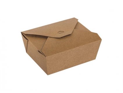 Box na obedy Lunch box 150x120x65mm 1150ml kraft (35ks)