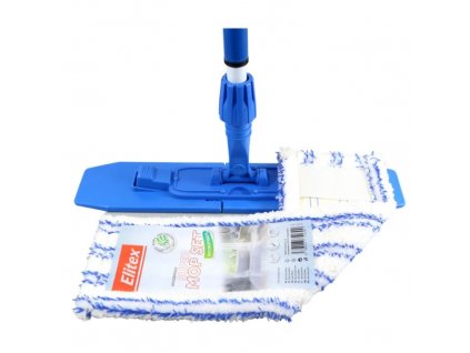 Mop plochy s mikrovlaknom mop set 40cm SUPER s teleskopickou ruckou