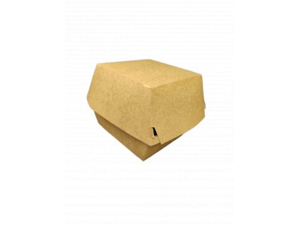 papierova krabicka na hamburger Kraft 110x110x110mm XL (50ks)