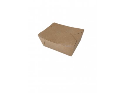 Fold Box krabicka na jedlo 600ml kraft/white 110x90x65mm (25ks)