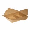 Krabicka kraft hneda,takeaway s dvoma priehradkami 738/532ml 213x155x46mm (50ks)