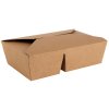 Krabicka kraft hneda,takeaway s dvoma priehradkami 738/532ml 213x155x46mm (50ks)