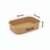 Miska bowl hranata 750ml kraft 123x169x58mm (50ks)