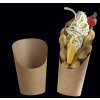 Krabicka na bubble waffle/hranolky/wrap 350ml 85x60x120mm Wrap Holder kraft (65ks)
