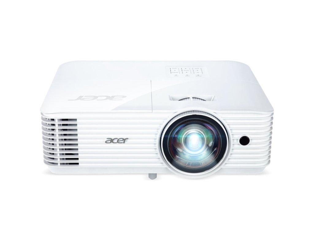 Projektor Acer S1286H, ShortThrow, XGA (1024x768), 3500 ANSI, 20 000:1, VGA, HDMI, repro 1x16W, 3.1Kg, LumiSense, ColorBoost 3D, ColorSafe II, životnost lampy 5000h