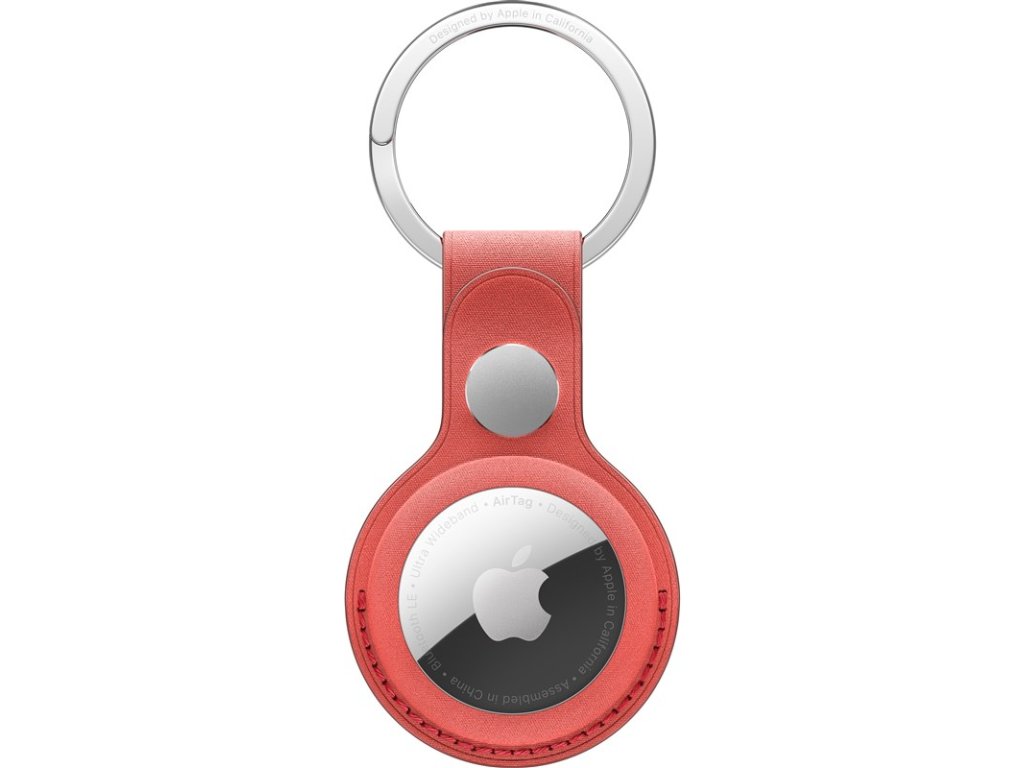 Apple AirTag FineWoven klíčenka - korálově červená