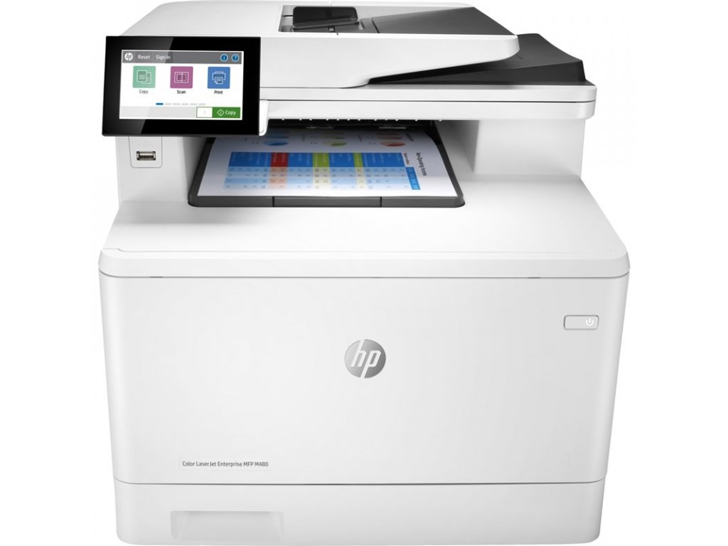 Tiskárna multifunkční HP Color LaserJet Enterprise MFP M480f A4, 27str./min., 27str./min., 600 x 600, automatický duplex,  - bílá