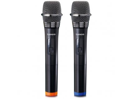 Mikrofon Lenco MCW-020BK bezdrátový, set 2 ks - černý