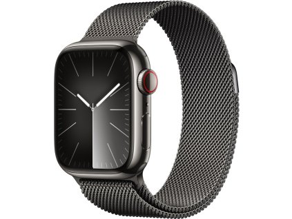 Chytré hodinky Apple Watch Series 9 GPS + Cellular 41mm pouzdro z grafitově šedé nerezové oceli - grafitově šedý milánský tah