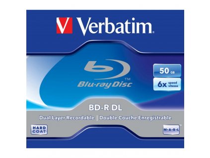 Disk Verbatim BD-R DL 50GB, 6x, jewel, 1ks
