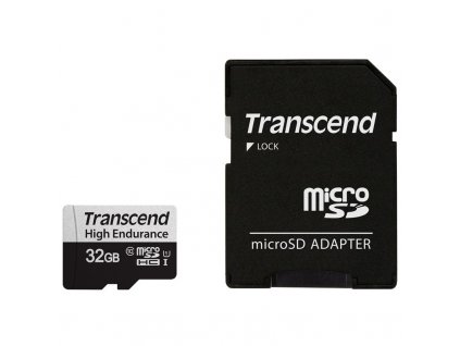 Paměťová karta Transcend MicroSDXC High Endurance 32GB UHS-I U1 (95R/40W) + adaptér