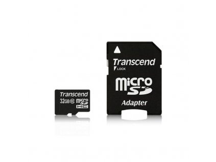Paměťová karta Transcend MicroSDHC 32GB Class10 + adaptér