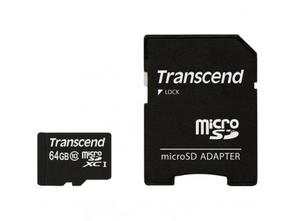 Paměťová karta Transcend MicroSDXC Premium 64GB UHS-I U1 (95R/45W) + adaptér