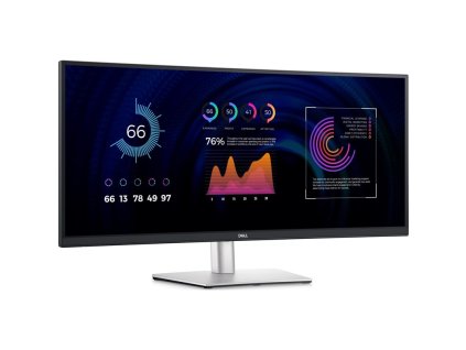 Monitor Dell P3424WE 34",LED podsvícení, IPS panel, 8ms, 1000: 1, 300cd/m2, 3440 × 1440, - černý/stříbrný