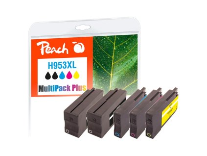 Inkoustová náplň Peach HP 953XL, MultiPack Plus, 2x59, 3x27 ml - CMYK