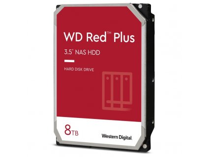 HDD 3,5" Western Digital Red Plus 8TB SATA 6 Gb/s, rychlost otáček: 5640 ot/min, 128MB cache
