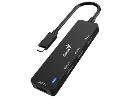 USB Hub Genius UH-400, USB-C / 4x USB3.0 - černý