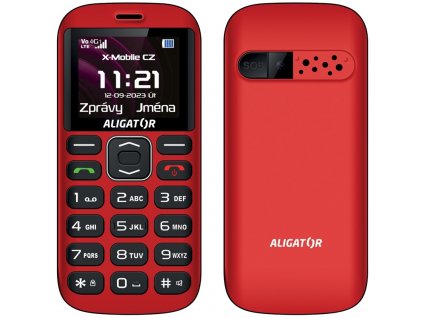 Mobilní telefon Aligator A720 4G Senior - černý/červený