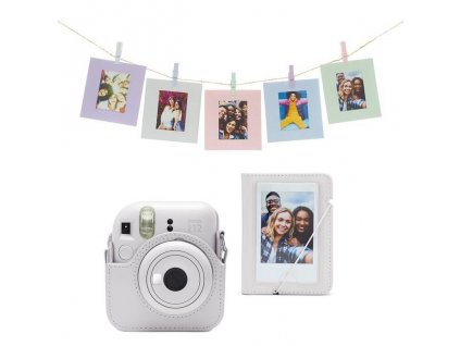 Fotoaparát Fujifilm Instax mini 12 ACC kit + 20ks papírů, bílý