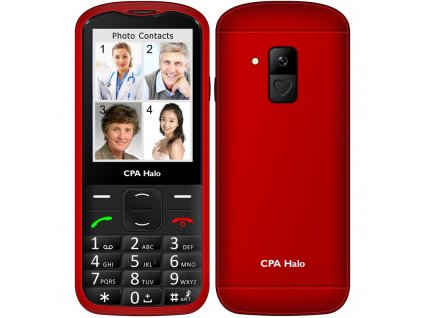 Mobilní telefon CPA Halo 18 Senior - červený