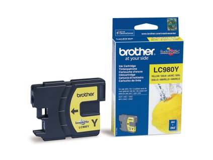 Inkoustová náplň Brother LC-980Y, 260 stran - žlutá