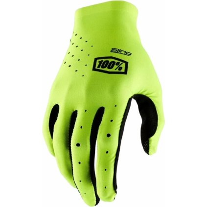 Cyklistické rukavice 100% SLING fluo žlé (Veľkosť XXL)
