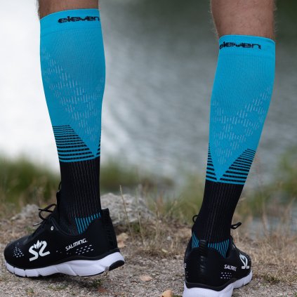 Eleven kompresné podkolienky Powerflow blue (Veľkosť XL (45 - 48))