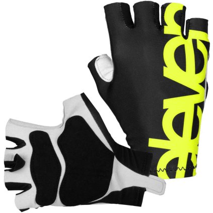 4611 cyklisticke rukavice black yellow