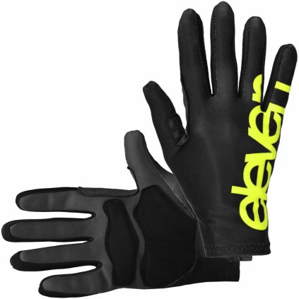 4605 cyklisticke rukavice eleven long black fluo