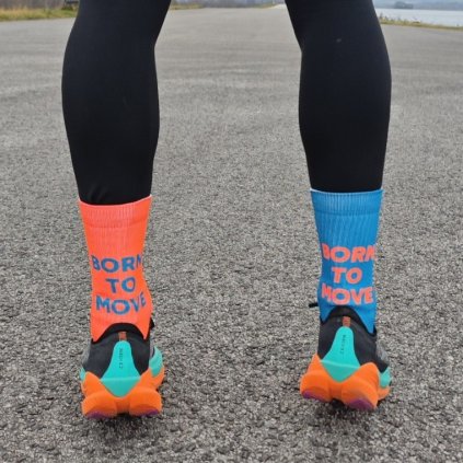 Ponožky NINA Born To Move Orange blue