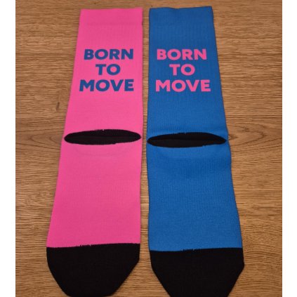 Ponožky NINA Born To Move Pink Blue