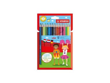 farebne ceruzky sest hranne stabilo 18 roznych farieb