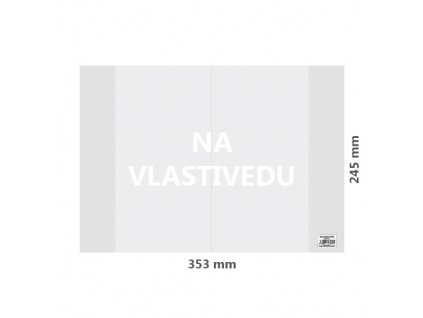 obal na vlastivedu pvc 353x245 mm hruby transparentny 1 ks