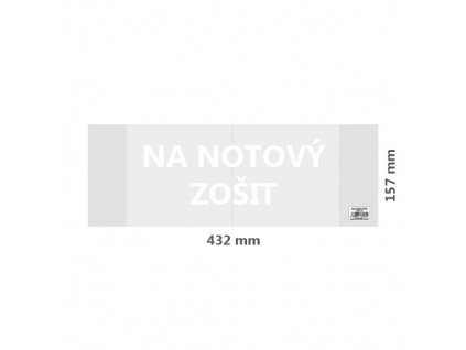 obal na notovy zosit pvc 432x157 mm hruby transparentny 1 ks
