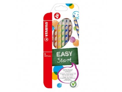 pastelky trojhranne stabilo easy pre pravakov 6 ks