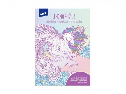 Omaľovánka antistresová, A4 " Jednorožci"