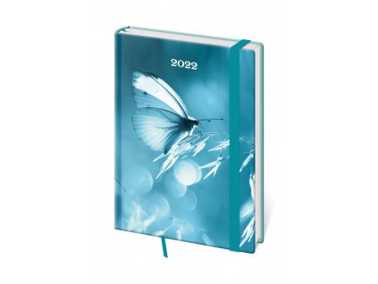 Diár A5 VARIO " Butterfly" 2022, s gumičkou, týždenný