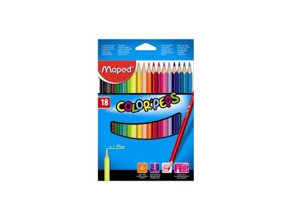 pastelky trojhranne maped color peps 18 ks