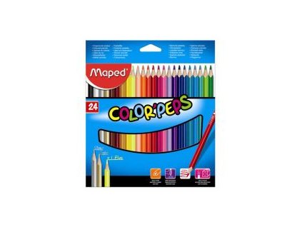 pastelky trojhranne maped color peps 24 ks