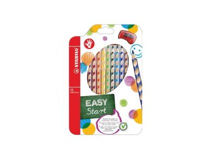 pastelky trojhranne stabilo easy pre pravakov 12 ks