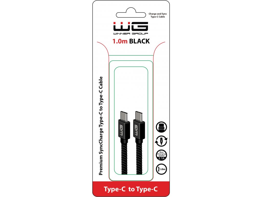 Datový kabel Type-C na Type-C (1m) (Černý)