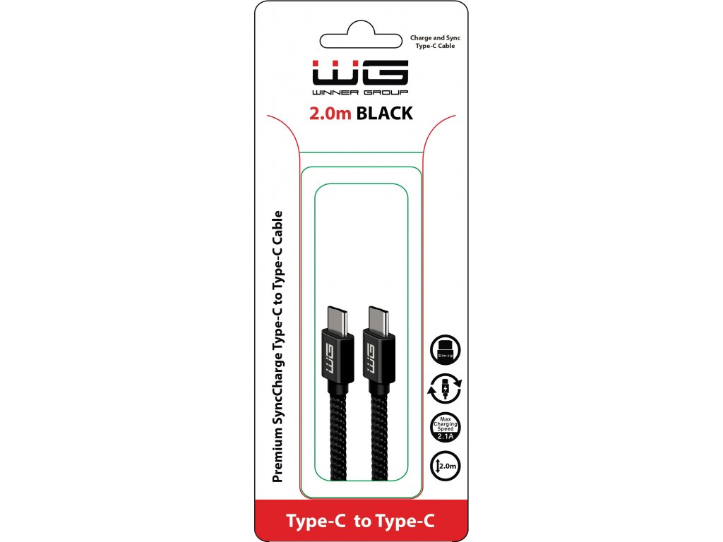 Datový kabel Type-C/Type-C (2m) (Černý)