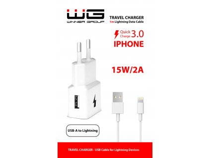 USB Fast Charger 2,1A + APPLE Cable